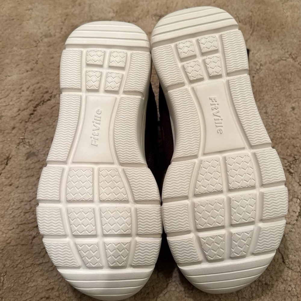 FitVille Women's Slip-On Athletic Sneakers in Maroon - Picture 3 of 5